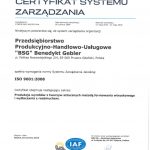 Certyfikat ISO po polsku 2015-2018